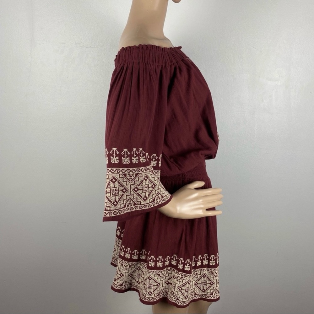 TULAROSA REVOLVE OFF-THE-SHOULDER EMBROIDERED MINI DRESS - Picture 6 of 9